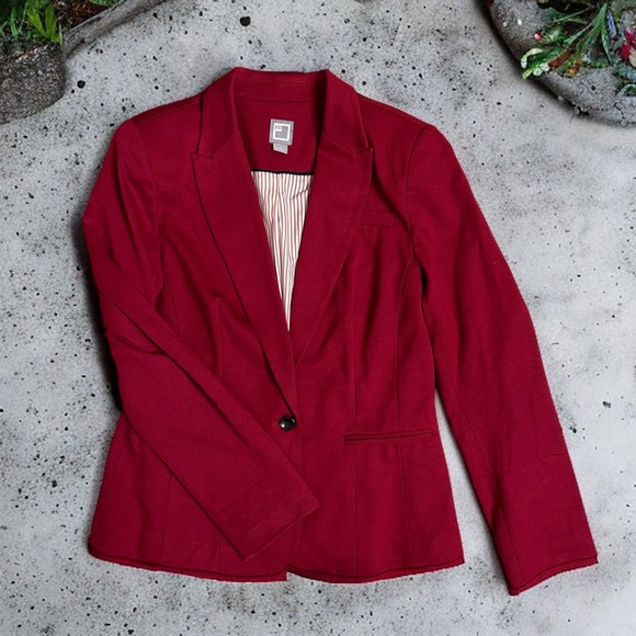 JCPenney Raspberry Blazer Jacket | Size L | - Picture 4 of 14